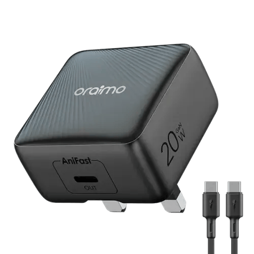 أورايمو شاحن جداري بمنفذ تايب سي بقوة 20 واط مع كي...