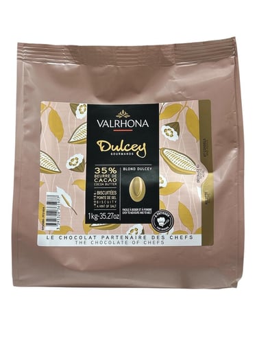 فلهارونا شوكولاته دولسي 35% (1كيلو) - Valrhona Dul...