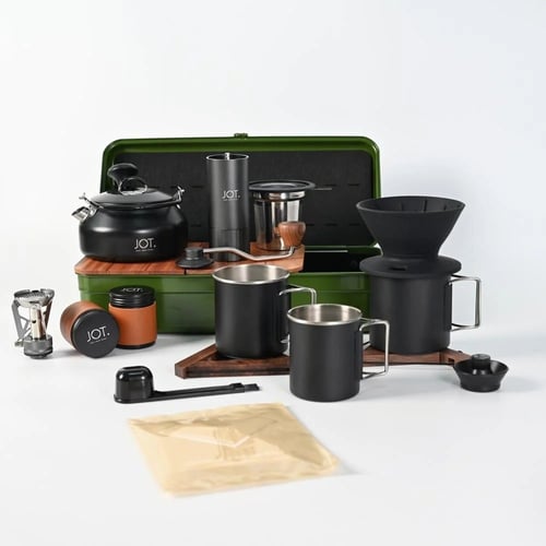 جوت شنطه معدات قهوه معدنيه لون اخضر - jot Metal Co...