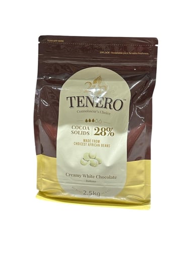 تو ام تونيرو شوكولاته بيضاء كوفرتيور 28% 2.5 كيلو...
