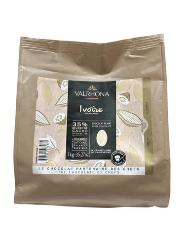 فلهارونا شوكولاته ايفوار بيضاء 35% (1كيلو) - Valrh...