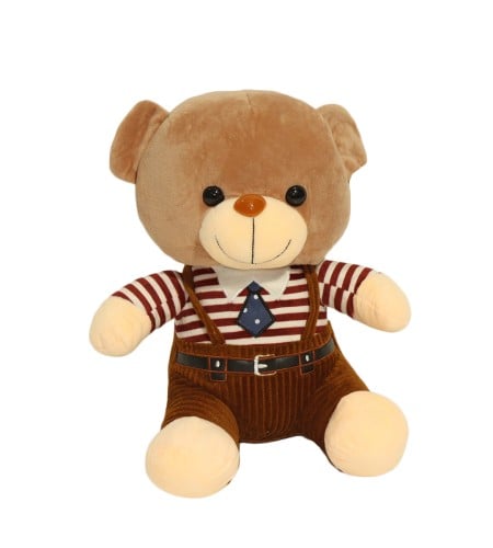 دبدوب قطيفة ازرق - بني - دب بني صغير وناعم - أضف ل...