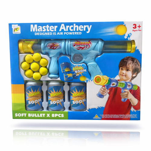 لعبة مسدس تصويب للأطفال مع أهداف و8 كرات إسفنجية –...