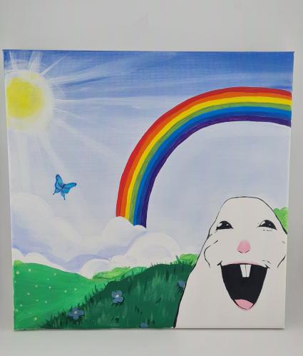لوحة كانفس رسم يدوي