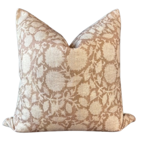 غطاء خدادية بطبعات ورد بيج مع بني