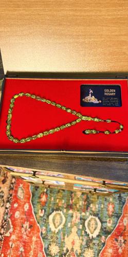 مسباح العنبر بورق الذهب