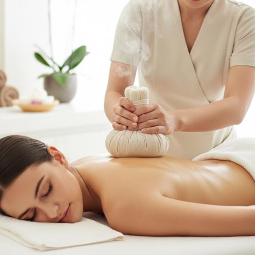 مساج بقشه الأعشاب التايلنديه