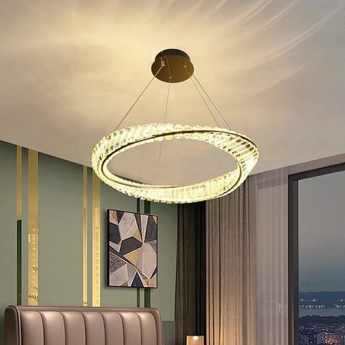 ثريا هيمن مودرن ذهبي مع لون الانارة 3اضاءات متغيرة...