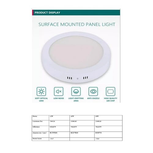 كشاف لطش ليد بنل اسود لون الانارة اصفر 30 سم 30 وا...