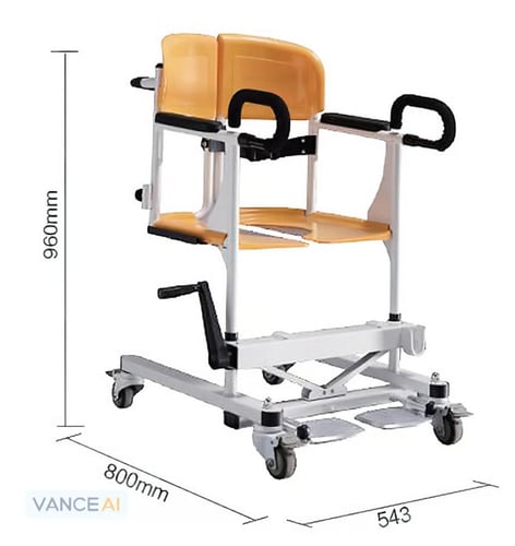 كرسي حمام متحرك ورافعة نقل المريض فراشة مقاسات