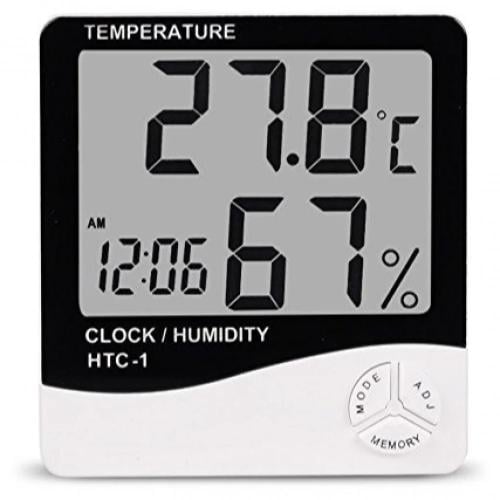 ميزان حرارة الجو والرطوبة الاكتروني HTC-1