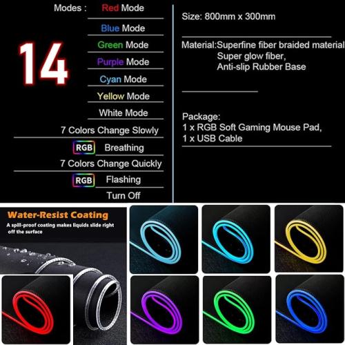 قاعدة ماوس العاب RGB كبيرة