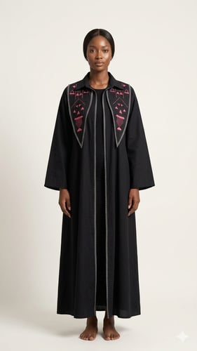 Embroidery Bib - Black