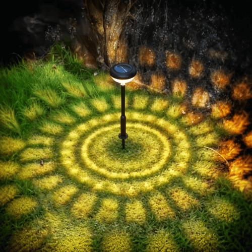 إضاءة دائرية بالطاقة الشمسية