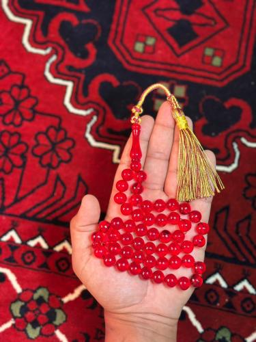 مسباح زعفران فواح دم غزال بكركوش حياكة يدوية