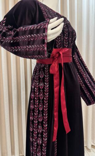 Jordanian abaya, velvet