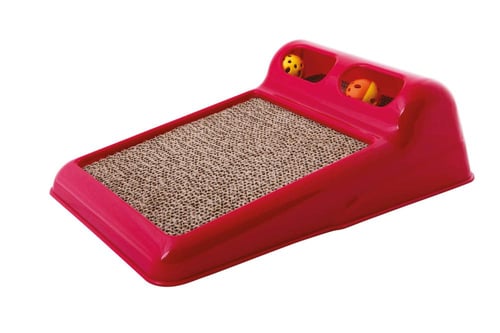 خداشة كرتون مع لعبة لتقليم اظافر القطط