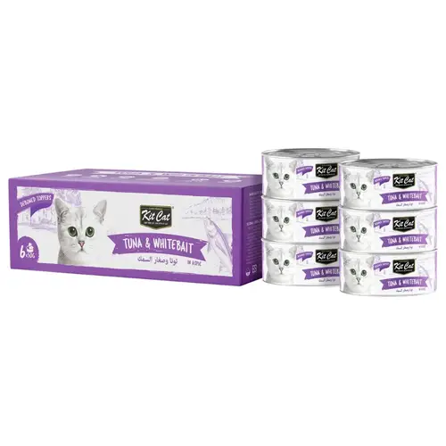 كت كات معلبات تونه و صغار الاسماك في هلام طعام رطب...