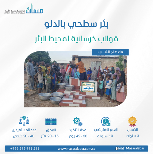 بئر سطحي بالدلو