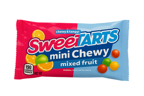 حلوى سويت تارتس قطع حلوى مضغ صفيرة فواكه مشكلة