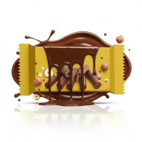 شوكولاته فانفير – ويفر محشو بكريمة البندق ومغطى با...