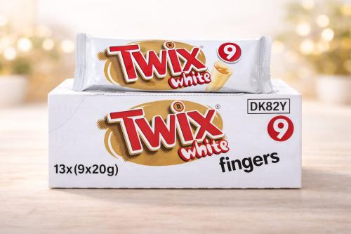 كرتون تويكس بريطاني بالشوكولاته البيضاء