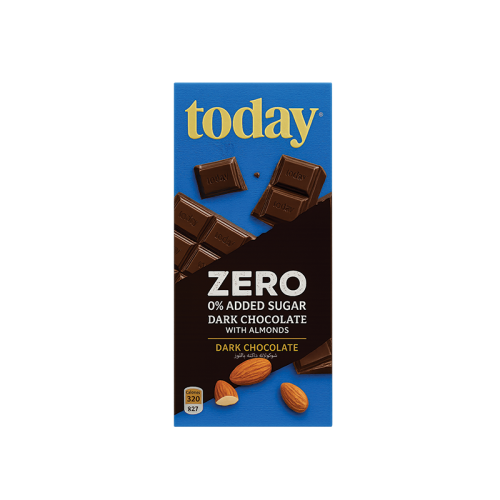 Today شوكولاته غامقة باللوز بدون سكر مضاف