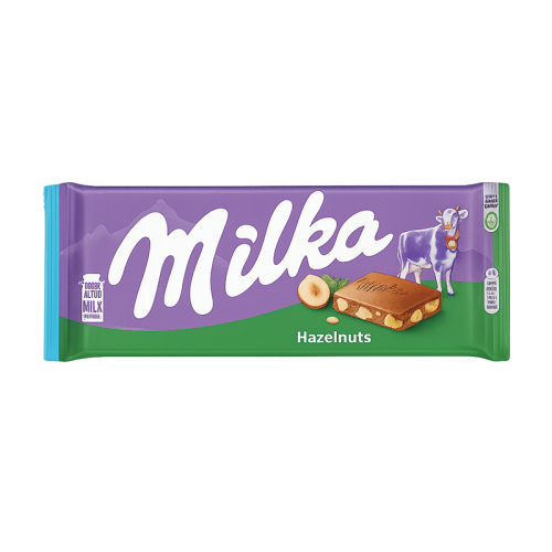 شوكولاته ميلكا بالبندق ألماني مستورد