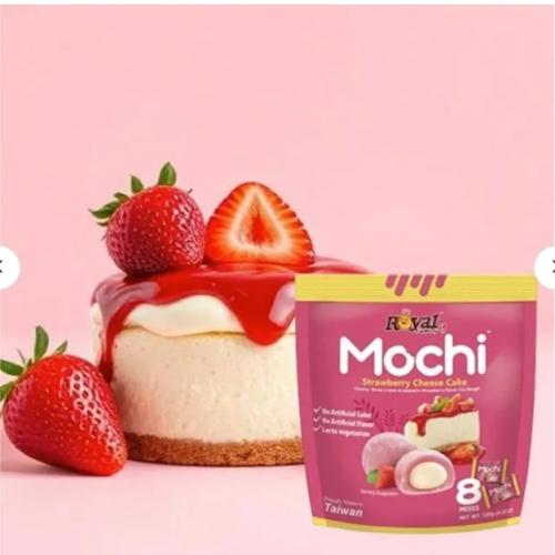 موتشي ياباني بحشوة تشيز كيك الفراولة