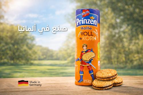 برينزن الماني الاصلي بسكوت حبوب كامله بحشوه كريمه...