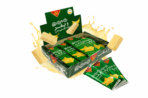 كرتون ويفر ميمو محشو بكريمة الموز