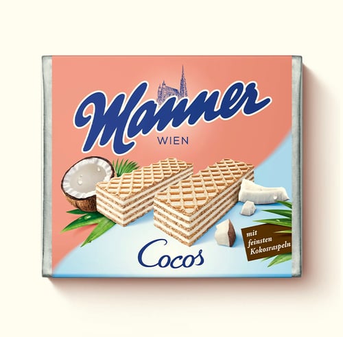 ويفر مانر النمساوي الاصلي بحشوة كريمة جوز الهند