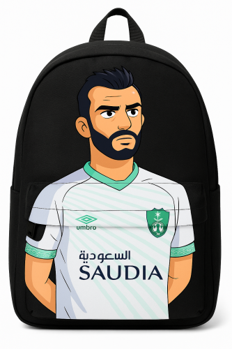 حقيبة ظهر بتصميم " عمر السومه "رسم يد