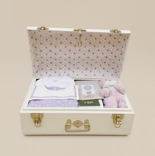 هدية مواليد بنات قطعتين فستان و افرول