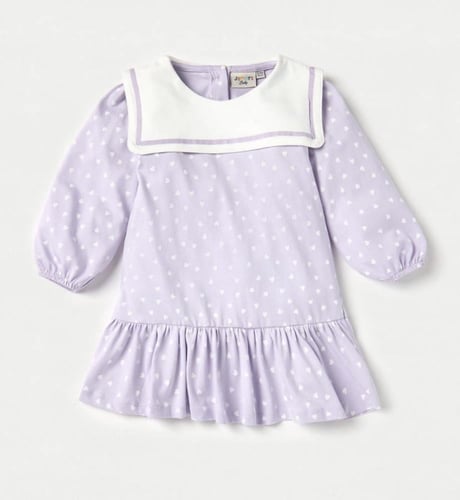 هدية مواليد بنات قطعتين فستان و افرول