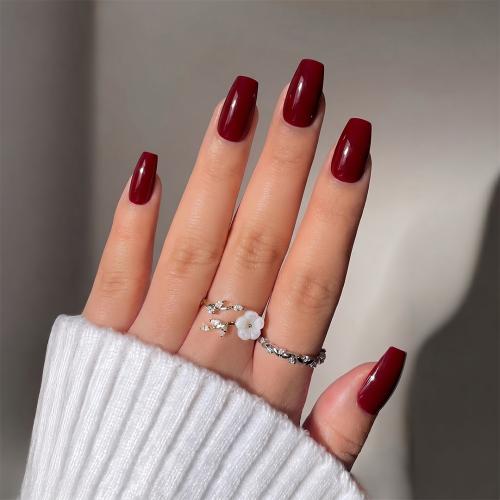 Luxury Deep Red Press-On Nails