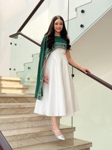 فستان اليوم الوطني بشكل انيق
