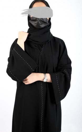 0036 عبابه شموخ بقيطان بتحديد اسود ورمادي