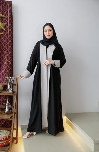 0078عبايه الفرسان بقبه طولي بيج