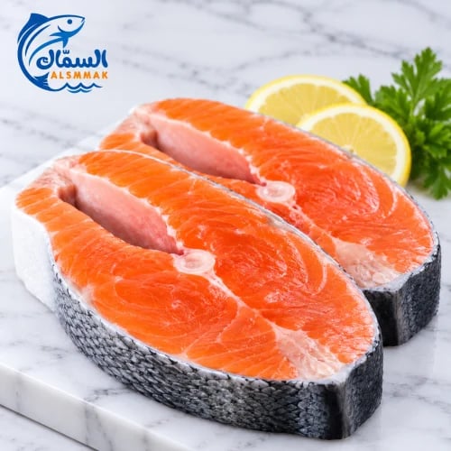 شرائح سالمون طازج