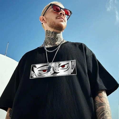 Harajuku تي شيرت القطن قصير الأكمام