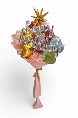 Pink lollipop birthday bouquet
