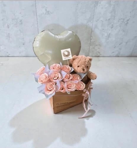 flowers bag with love bear 🐻