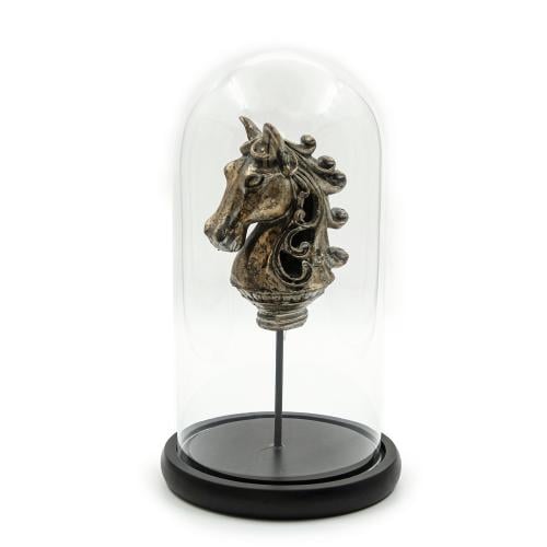 ديكور حصان مع قبة زجاجية