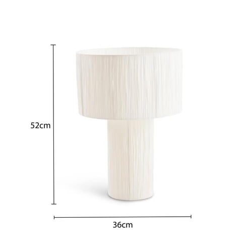 مصباح طاولة باللون الأبيض