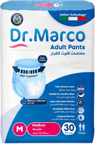 حفاضات الكبار Dr.Marco – مقاس M (عبوة 30 قطعة)