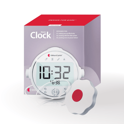 ساعة منبه مع هزاز السرير للصم و ضعاف السمع