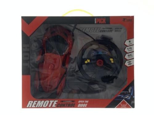 سيارة حمراء بجهاز تحكم عن بعد