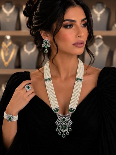 طقم اللولو الزراعي الأخضر والفضي