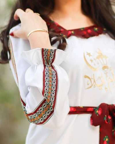 جلابية شالكي سدو (عنابي)